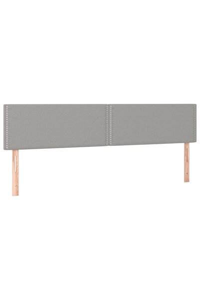 vidaxl Tăblii de pat, gri deschis, 180x5x78/88 cm, textil