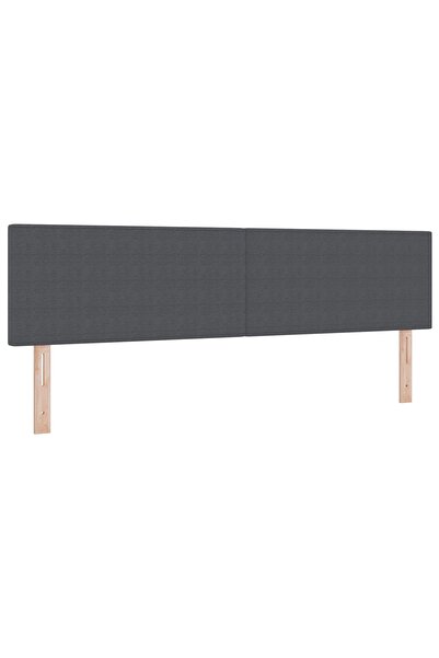 vidaxl Tăblie LED cu benzi LED Gri închis 180 cm Țesătură din corduroy