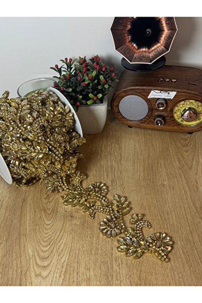 jasmina store شريط زخرفي ذاتي اللصق بتصميم أوراق وزهور كريستالية بلونين (1 متر)