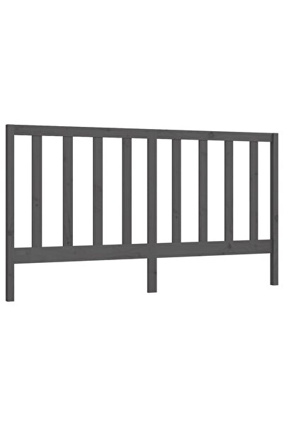 vidaxl Tăblie de pat, gri, 206x4x100 cm, lemn masiv de pin