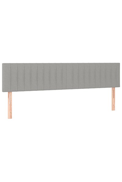 vidaxl Tăblii de pat, gri deschis, 200x5x78/88 cm, textil