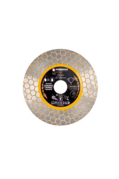 Powermat Disc diamantat hexagonal pentru ceramică PM-TDCS-1256T, 125 mm, PM1500