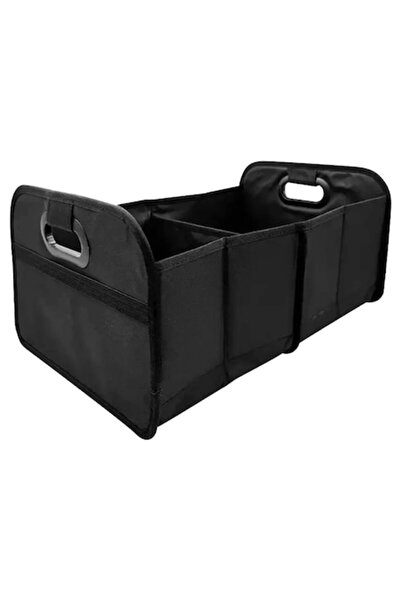 varioshop Car Organizer, foldable, waterproof, 2 compartments, black, 45x32x2...