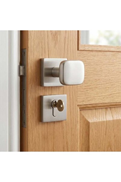 Tucra Square Chrome Matte Finish Fixed Door Handle - Tokra