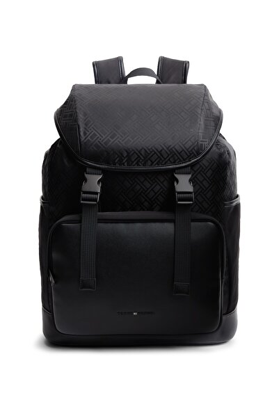 Tommy Hilfiger TH NYLON JAQUARD FLAP BACKPACK OS BDS Black