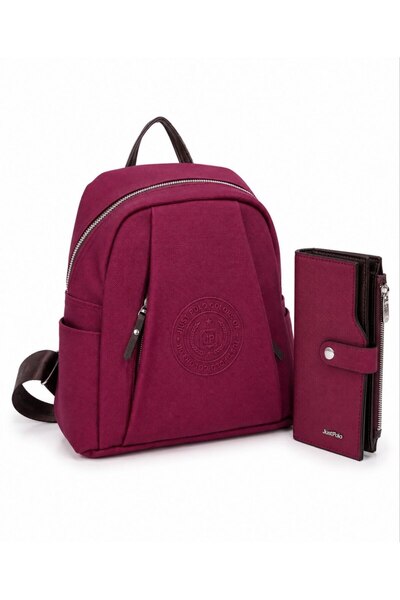 Just Polo 2-Pack Original Justpolo Women's 9-Compartment Backpack and Wallet ...