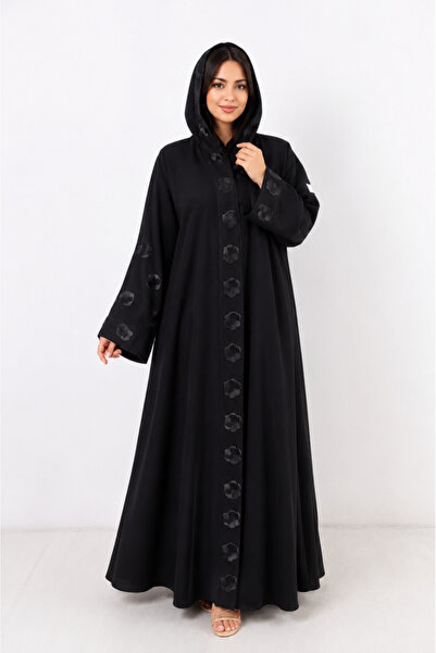 Anaqa Abaya عباية كتان مع تحديد فراشة