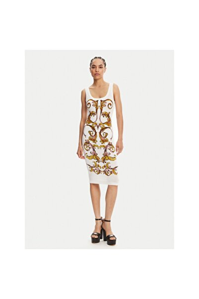 VERSACE JEANS COUTURE Γυναικείο Καθημερινό Φόρεμα 78HAO9P6 JS473 Λευκό
