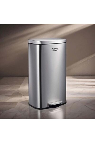 Floret Stainless Steel Pedal Trash Can and Finger-Resistant 50 Liter - Fluorite
