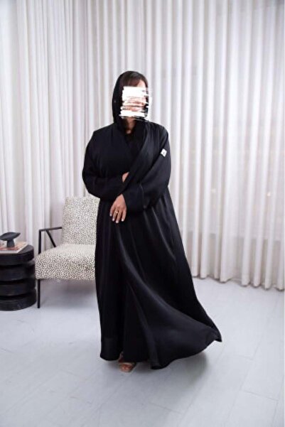 Anaqa Abaya Plain Formal Linen Abaya