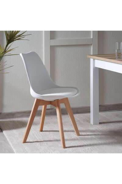 PAN HOME ZEKTEX DINING CHAIR - WHITE NATURAL