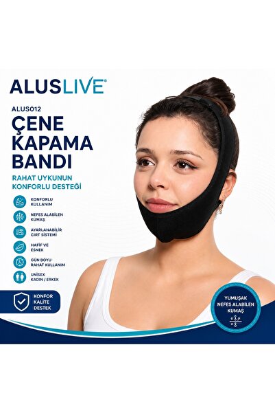 ALUSLİVE PREMİUM ÇENE KAPAMA BANDI AYARLANABİLİR ÇENE DESTEĞİ BANDI