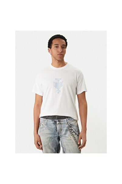 VERSACE JEANS COUTURE Ανδρικό T-shirt 80GAHT14 CJ00T Λευκό