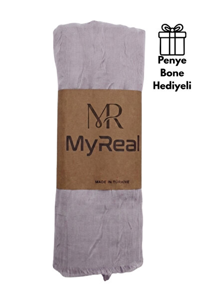 MyReal Bamboo Kraş Shawl - Non-Ironing Natural Texture (90X200 cm)