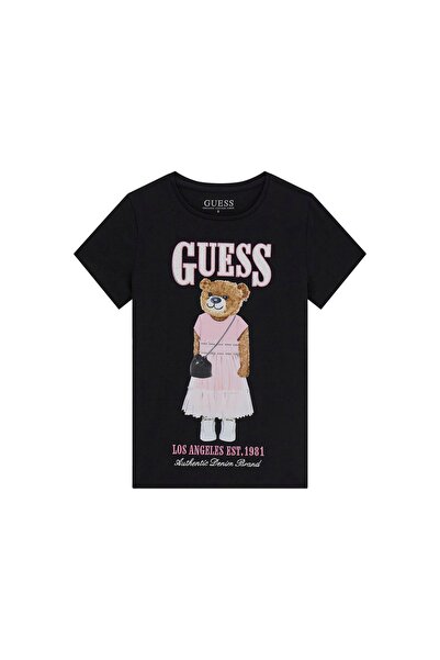 Guess Tricou de fată J6RI10K6YW4 Negru