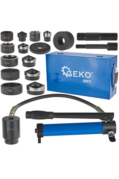 GEKO Kit de perforare hidraulică a tablului metalic, 22-60 mm, 10 T, G00915