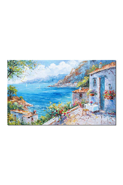 artnova Tablou living, dormitor 100x60cm peisaj mediteranean de pe terasa pic...