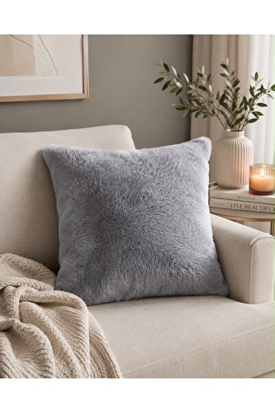 WOOLY LIFE Peluş yastık kırlent 40x40 puffy kırlent yastık 1 adet