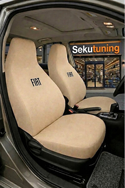 sekutuning Fiat Marea Bej (Yeni Siyah Logo) Araç Koltuk Kılıfı Koruyucu Penye...