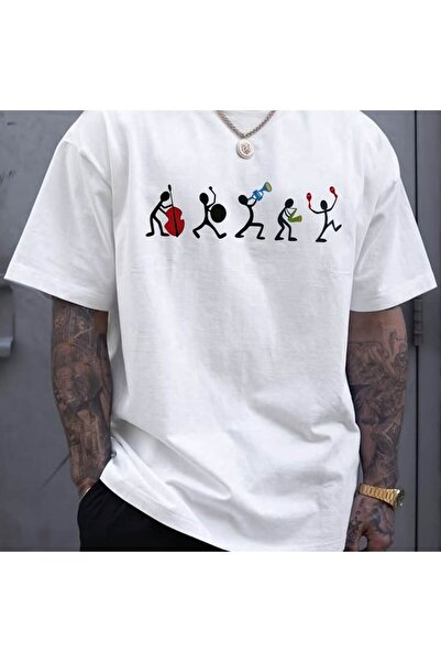 bellanova Unisex πολύχρωμο μπλουζάκι με στάμπα Oversize Streetwear Άνετη εφαρ...