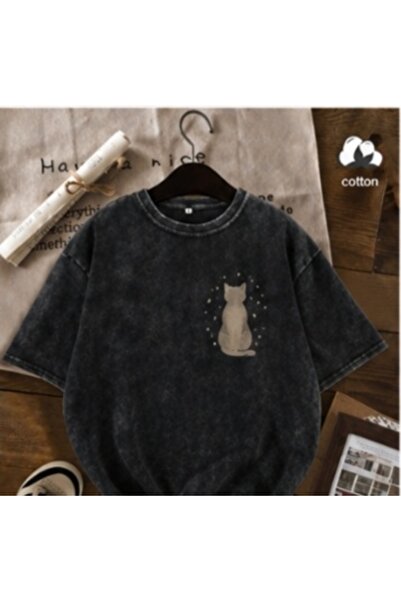 bellanova Unisex πολύχρωμο μπλουζάκι με στάμπα Oversize Streetwear Άνετη εφαρ...