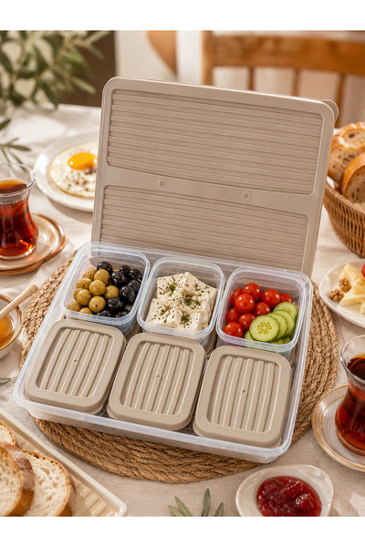 BERMİRA Home Collection 7 Parça Kahvaltılık ve Saklama Kabı Yemek Kabı Çerezlik