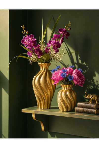 VARKAL 2-Piece Scandinavian Style Modern Bohemian Curved Pinterest Vase