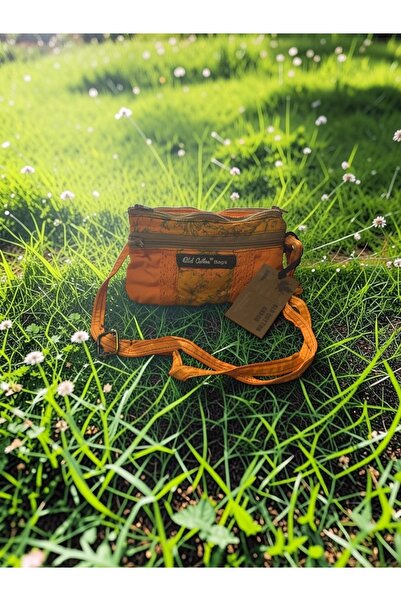 Old Cotton Vintage Casual Small Double Compartment Multi-Colored Organic Desi...