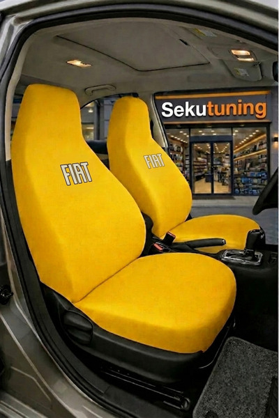 sekutuning Fiat Egea Sarı (Yeni Beyaz Logo) Araç Koltuk Kılıfı Koruyucu Penye...
