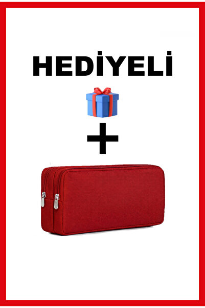 SUESS Siyah Kalem Kutusu Çift Gözlü Kalemlik (HEDİYELİ)
