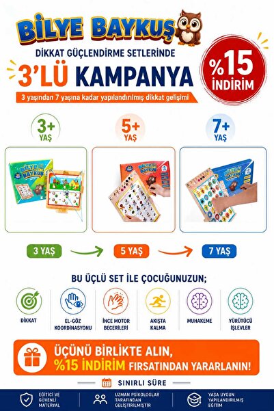 Bilye Baykuş 3'lü Set