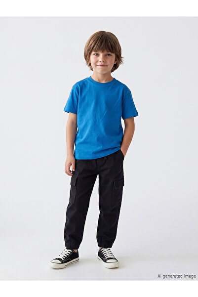 LC Waikiki Two Mt Shop Quality Lcw Kids Black Elastic Waist Boys Cargo Pants