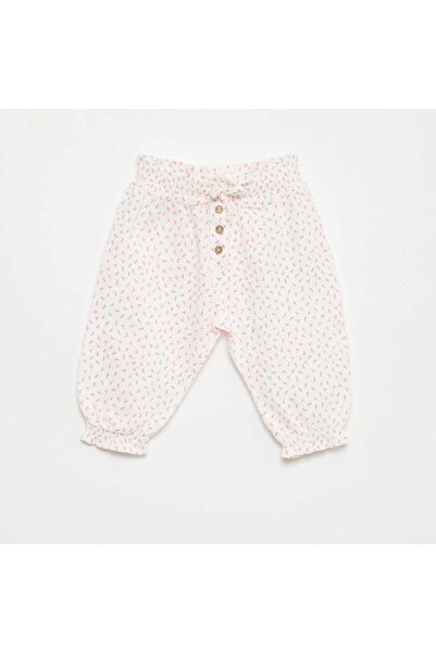 KIABI Cotton Jersey Harem Pants WHITE