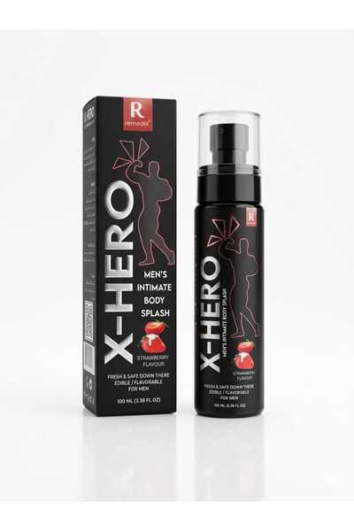 X-Hero بخاخ للمناطق الحساسة للرجال - بنكهة الفراولة - 100 مل