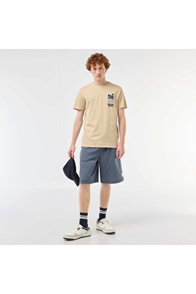 KIABI Plain Cotton Patch Shorts GREY