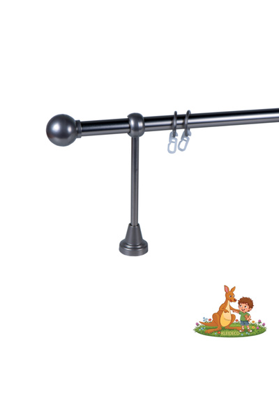 KLEIDECO Simple curtain rail AUSTRALIA, Metal, Diameter 19 mm, SIDNEY ends, 3...