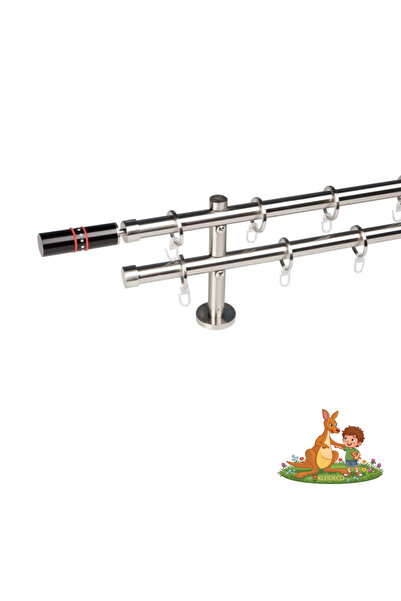 KLEIDECO Galerie dubla perdea SWITZERLAND, Metal, Diametru 20 mm, Capete SCHA...