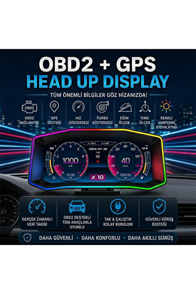 Ally P4 OBD2 + GPS Head Up Display HUD Dijital Hız Göstergesi-(5775)