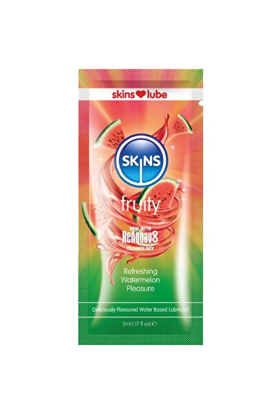 Skins Φρουτώδες υδατοδιαλυτό λιπαντικό καρπουζιού μονής δόσης 5 ml