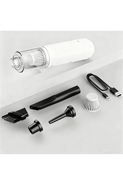 Choice1 white Mini Handheld Vacuum Cleaner Car Use Wireless Charging High Pow...