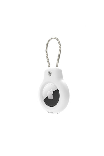 Choice1 1pcs White Waterproof Cover For AirTag Keychain Holder With Steel Cab...