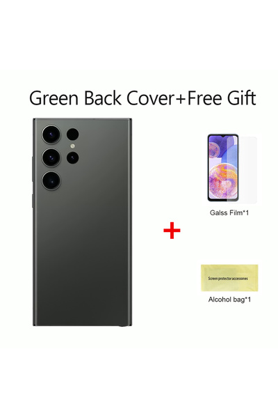 choice2 For S23Ultra Green For S23Ultra/S23U Battery Back Cover 3D Glass Pane...