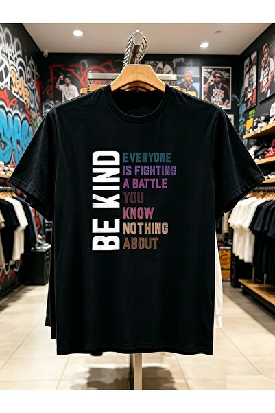 Ekim11 Be Kind Inspirational Print T-Shirt for Men Casual Crew Neck Short Sle...