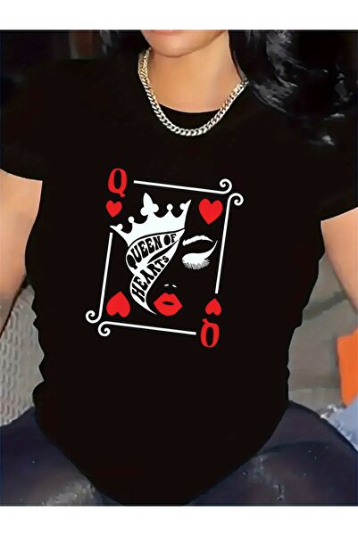 Astogria13 cotton T-Shirt Restaurant Wear, Featuring Queen of Hearts Design, ...