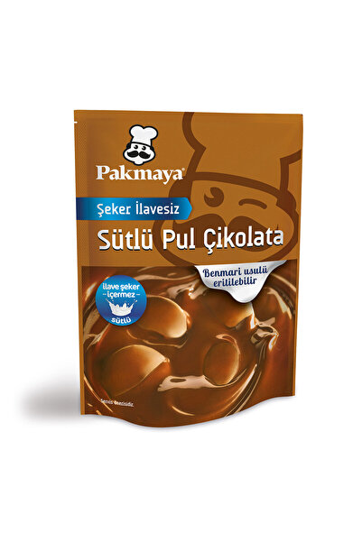 Pakmaya Şeker İlavesiz Sütlü Pul Çikolata 70 G (5'li Paket)