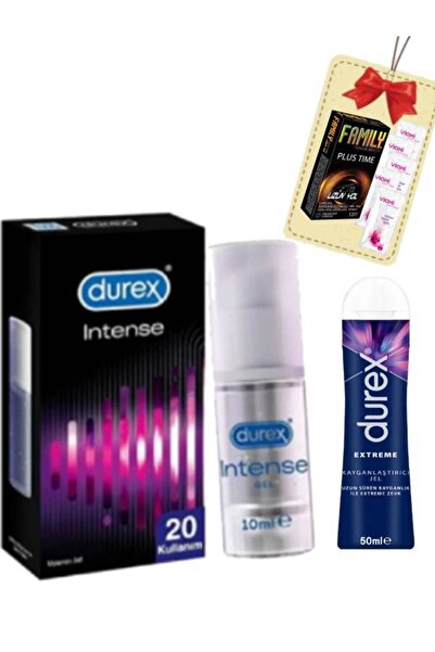 Durex Intense Kadın His Jeli-50 ml Extrem Kayganalştırıcı Jel Set+12'li Uzun ...