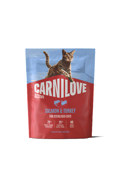 Carnilove Active Cat Dry Made with Salmon & Turkey for Sterilised Adult All B...