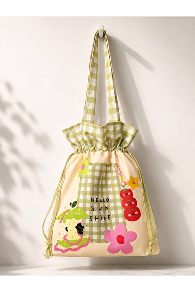 Planet Butik Hello Sun Drawstring Cloth Bag