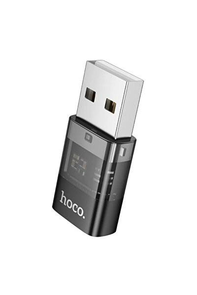Hoco UA36C Προσαρμογέας USB A (αρσενικό) σε Type C (θηλυκό), μαύρος