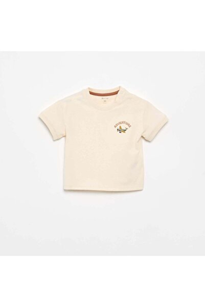 KIABI Short-sleeved fun print t-shirt BEIGE